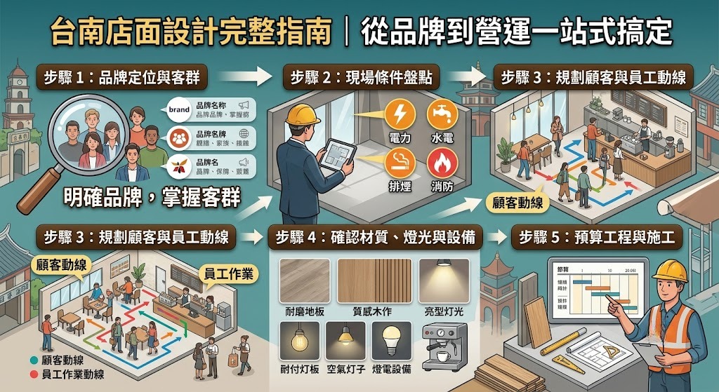 台南店面設計怎麼規劃？從品牌定位、動線到裝潢一次看懂