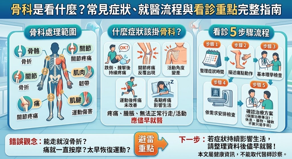 骨科是看什麼?常見症狀、就醫流程與看診重點完整指南