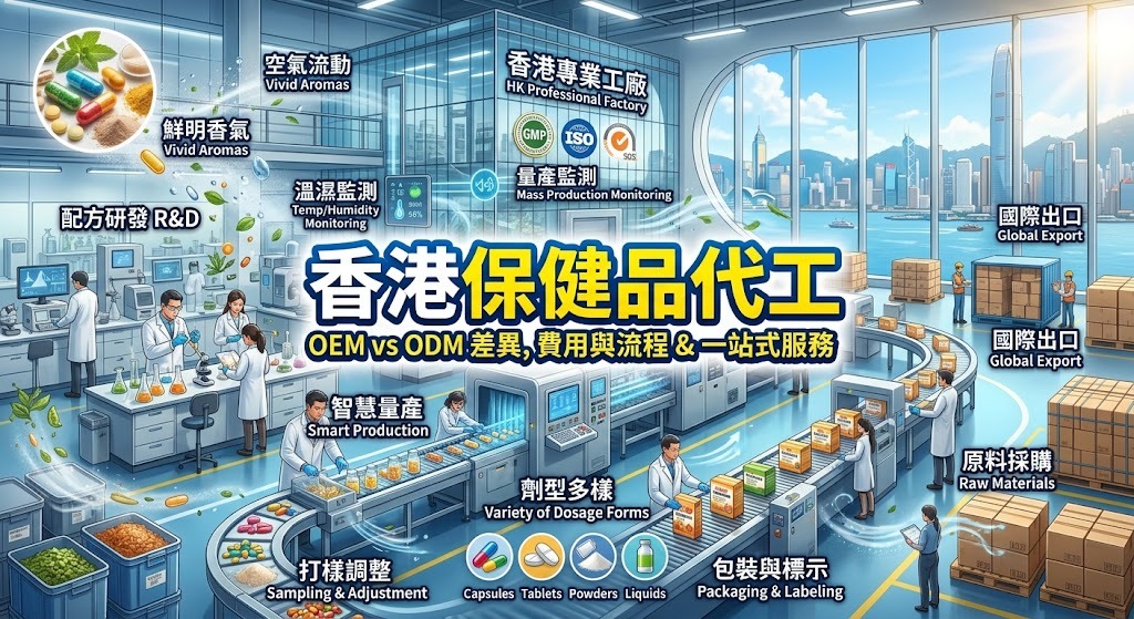 香港保健品代工怎麼選？OEM vs ODM 差異、費用與適合品牌一次看