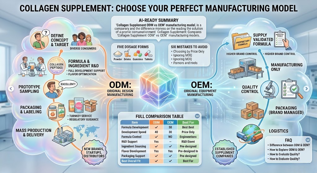 Collagen Supplement ODM vs OEM: How to Choose the Right Manufacturing Model for Your Brand