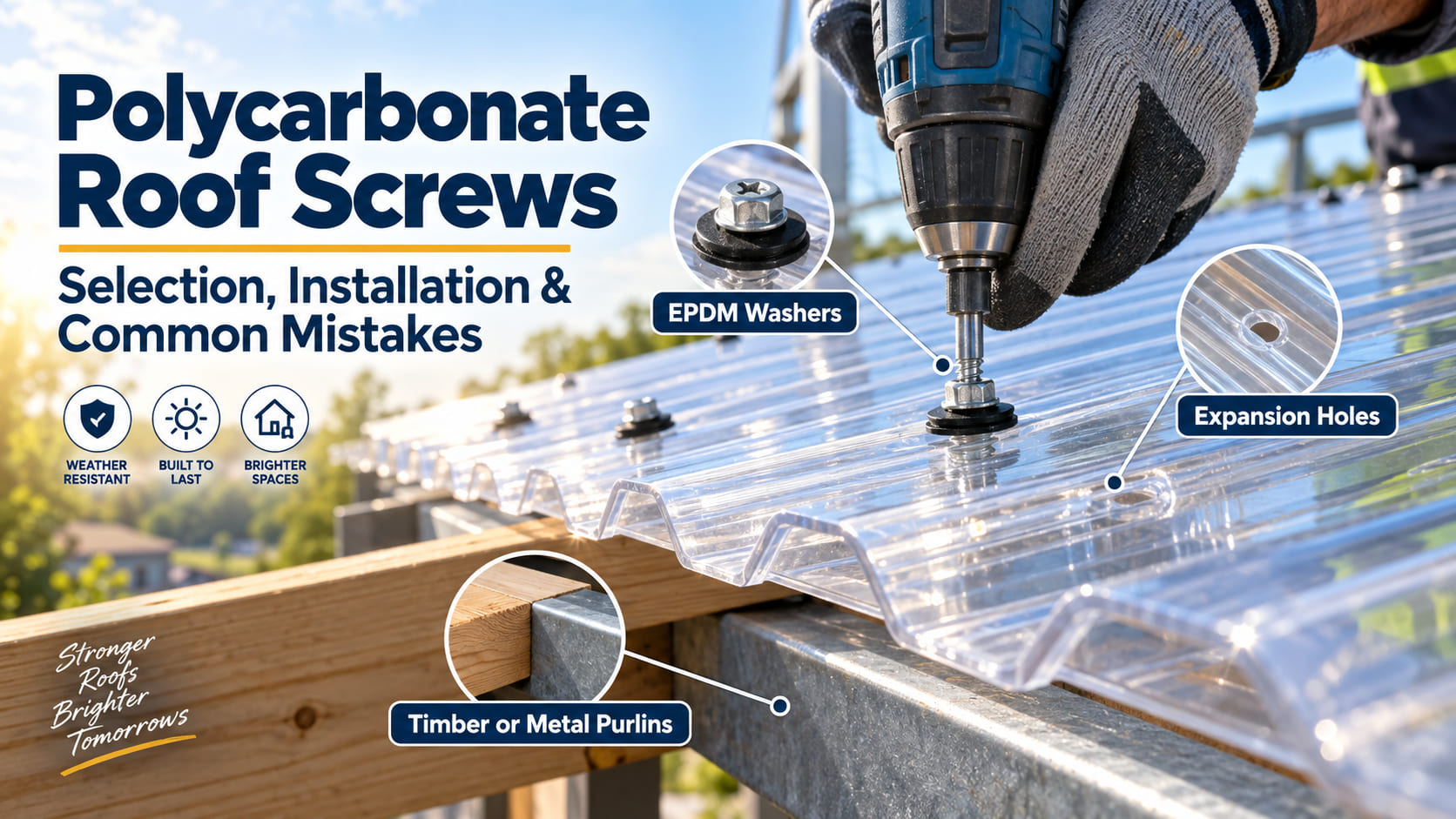 Polycarbonate Roof Screws Guide: Selection, Installation and Common Mistakes