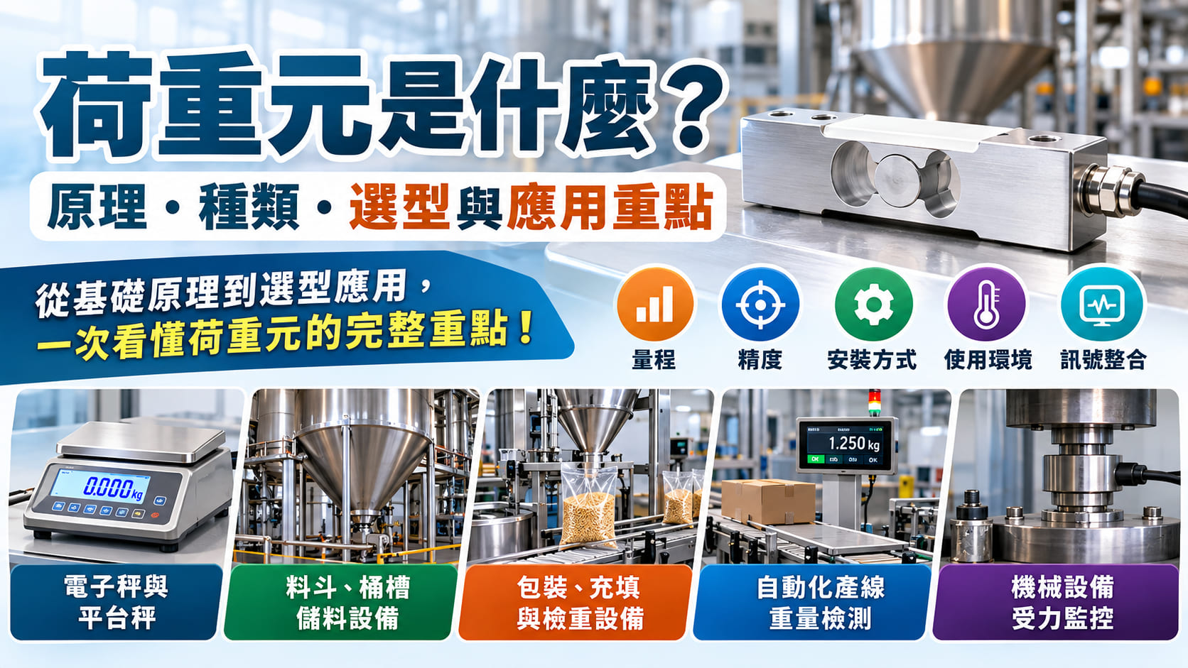 荷重元是什麼？原理、種類、選型與應用重點一次看懂