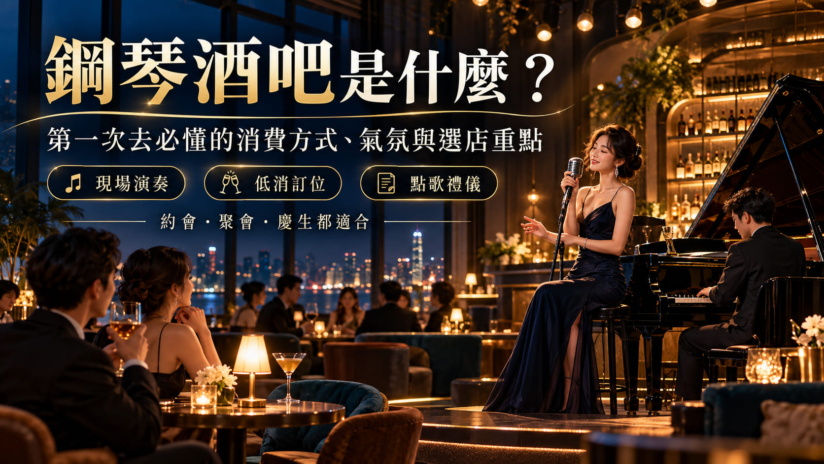 鋼琴酒吧是什麼？第一次去必懂的消費方式、氣氛與選店重點